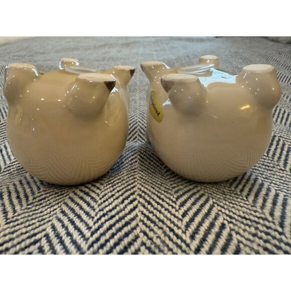 Vintage Handpainted Ceramic Pig Salt & Pepper Shakers MOC Japan Cute Collectible - Picture 5 of 11